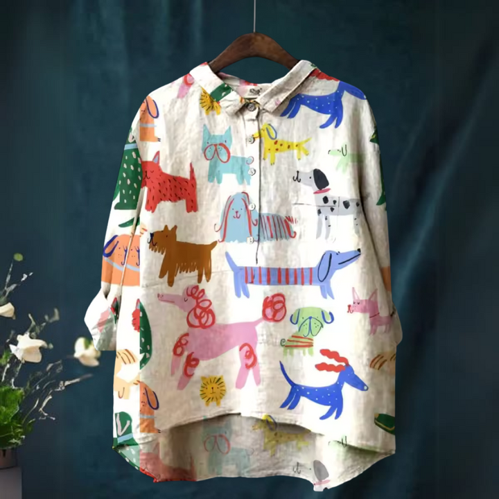Elsia - Chemise élégante pour tous les jours avec motif