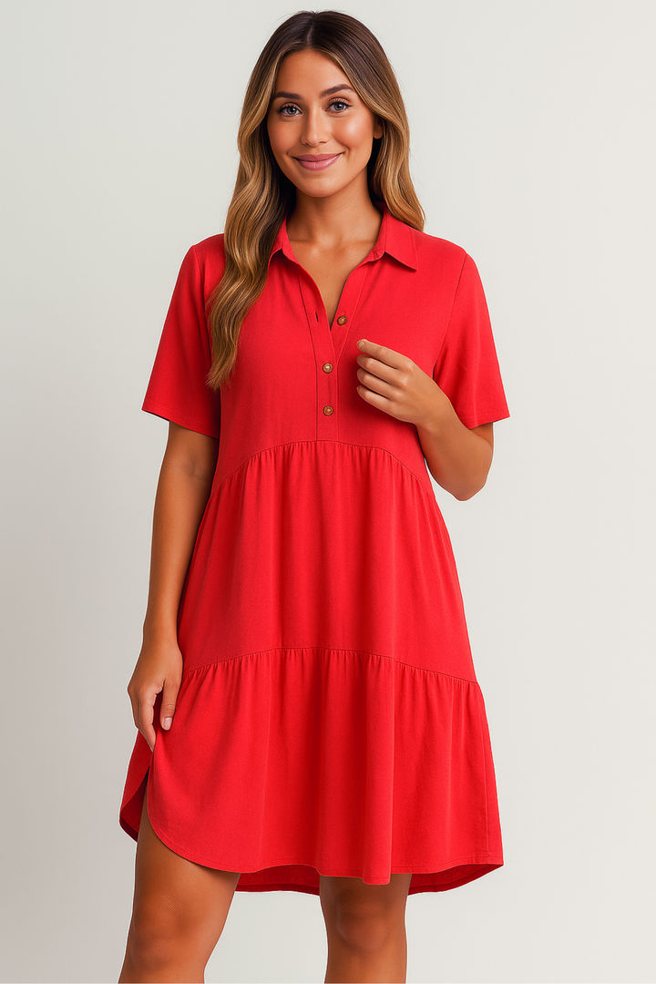 Lena - Robe d'été en lin décontractée