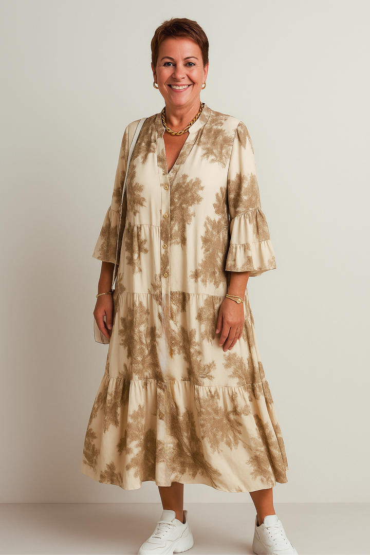 Lena - Robe élégante à coupe fluide
