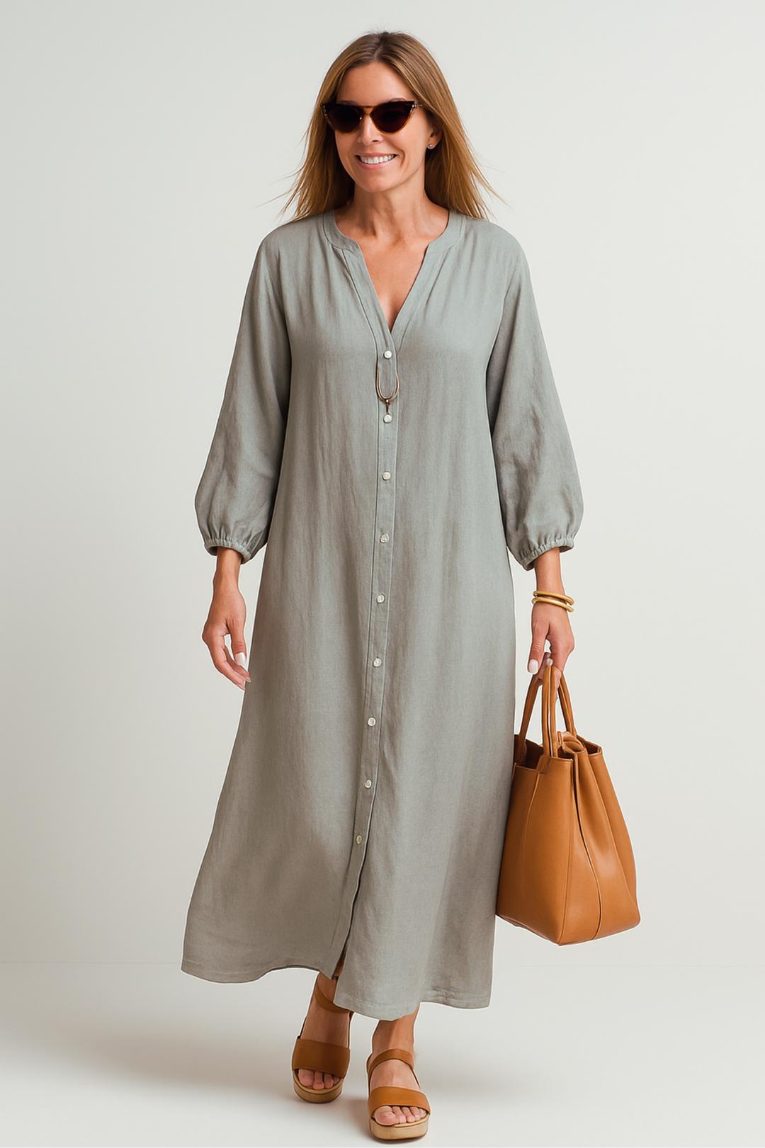 Lena - Belle robe d'été en lin légère
