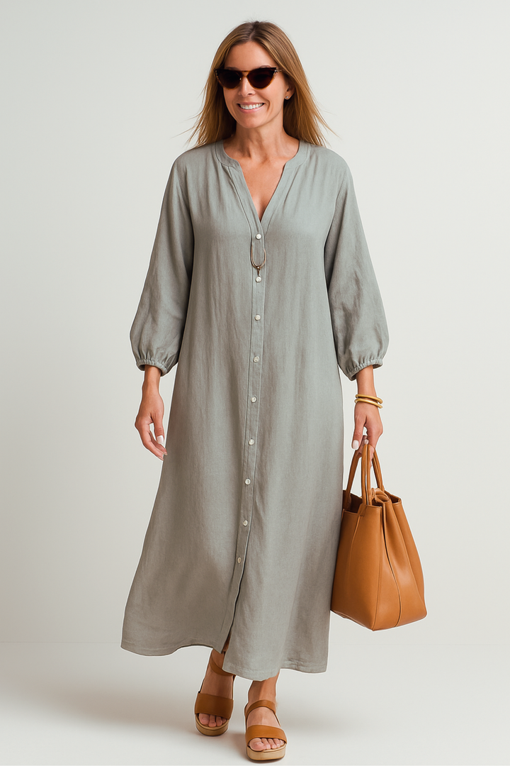 Lena - Belle robe d'été en lin légère