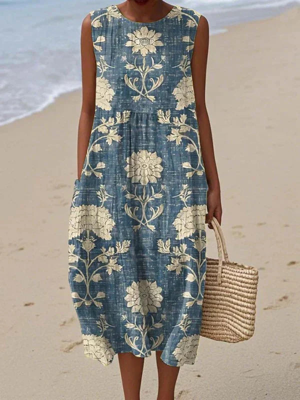 Raya – Robe Midi Légère à Nouer