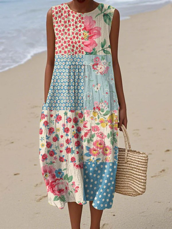 Raya – Robe Midi Légère à Nouer