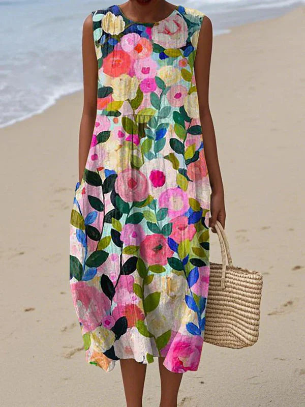 Raya – Robe Midi Légère à Nouer