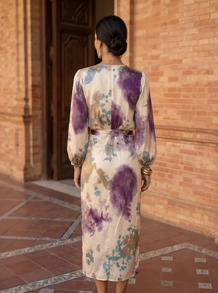 Dahlia - Robe portefeuille élégante à décolleté en V