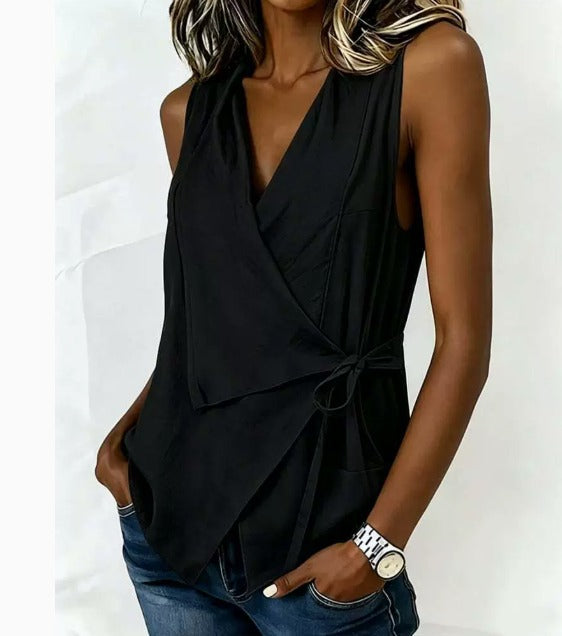 Sandy - Blouse sans manches à nouer