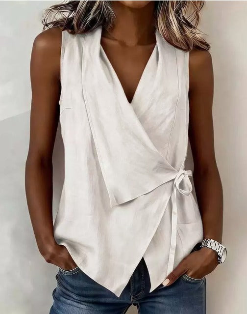 Sandy - Blouse sans manches à nouer