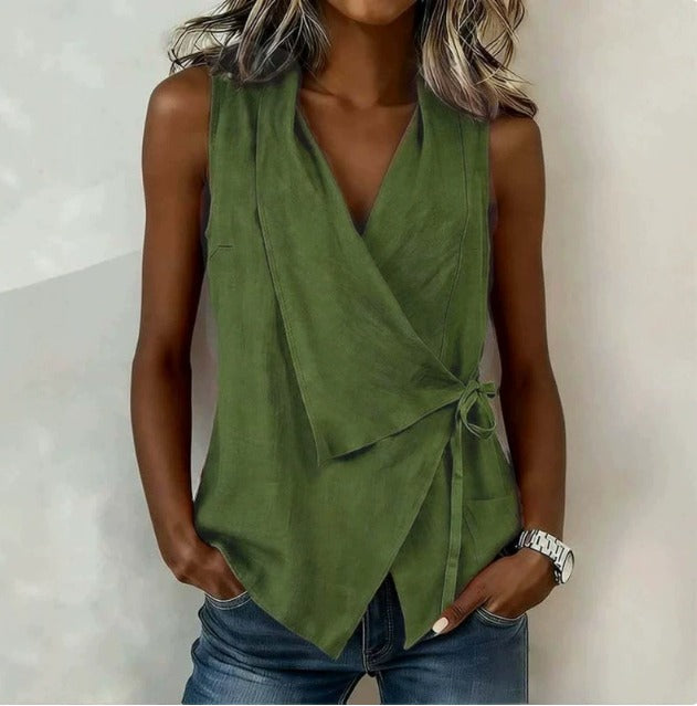 Sandy - Blouse sans manches à nouer