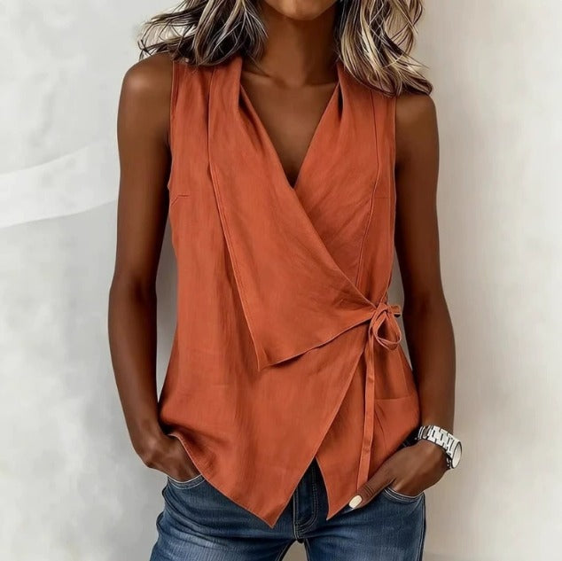Sandy - Blouse sans manches à nouer