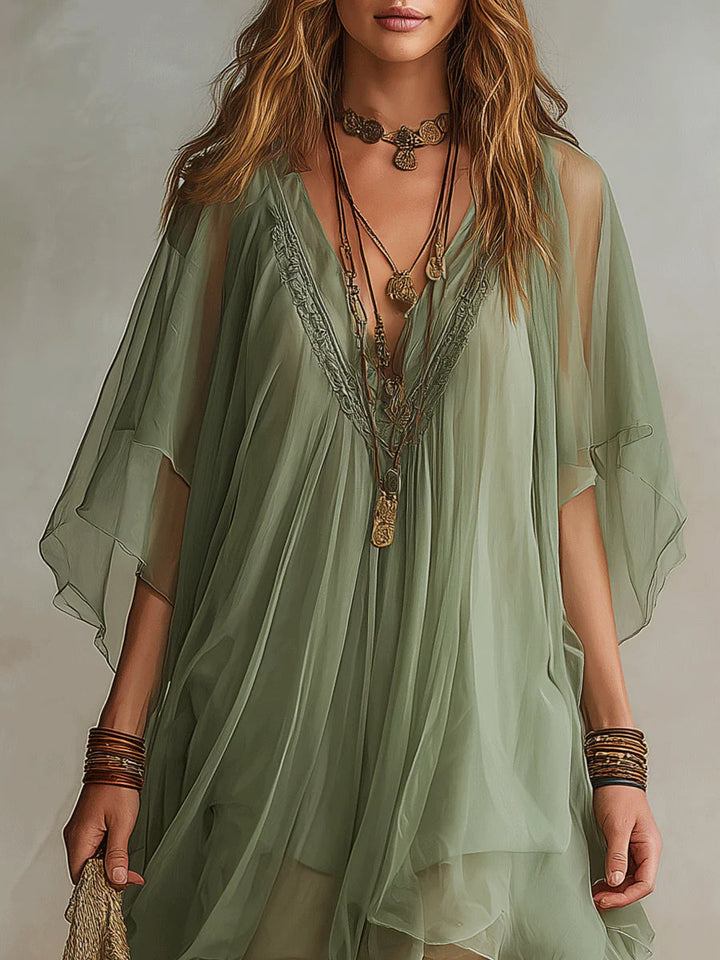 Cynthia - Robe Mini Bohème Aérée
