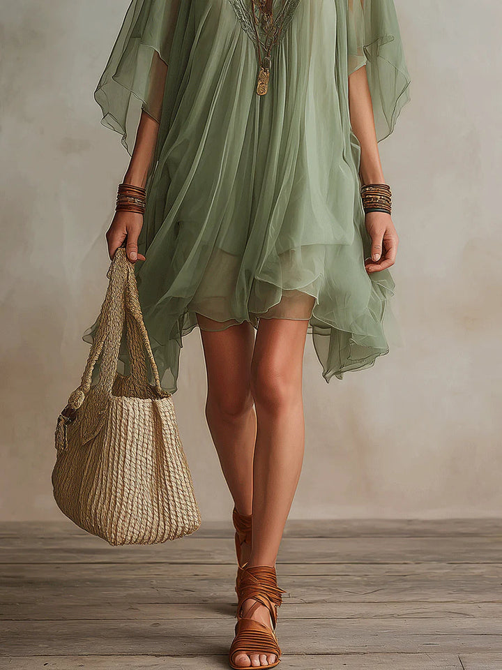 Cynthia - Robe Mini Bohème Aérée