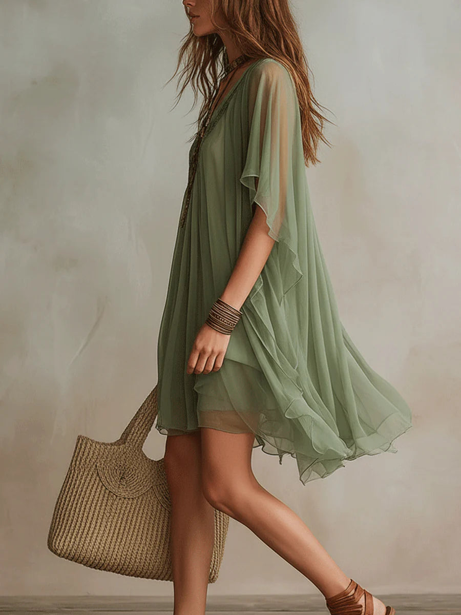 Cynthia - Robe Mini Bohème Aérée