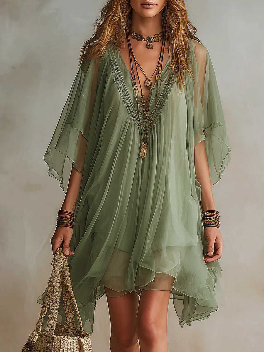 Cynthia - Robe Mini Bohème Aérée