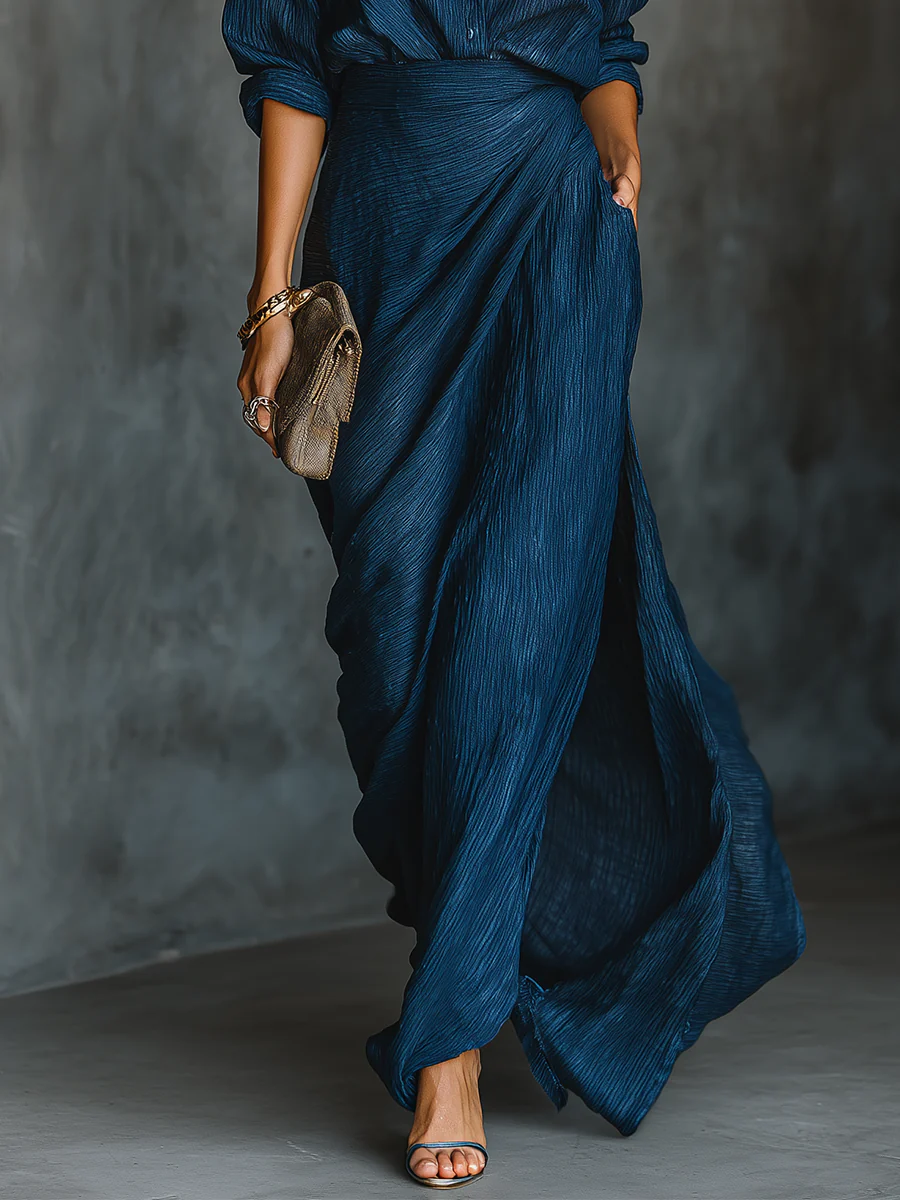 Ciel | Ensemble Chemise et Jupe Longue