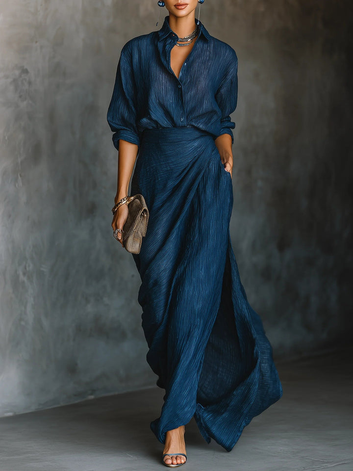 Ciel | Ensemble Chemise et Jupe Longue