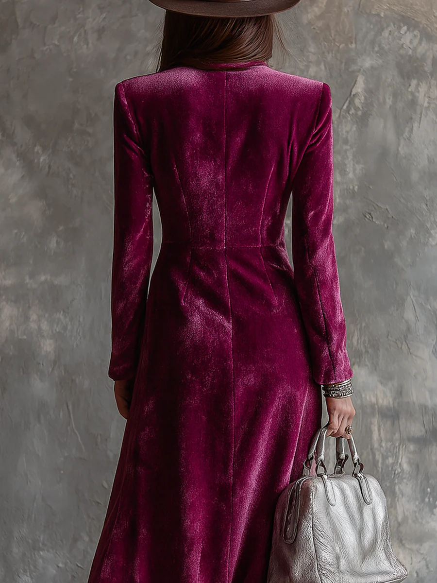Gaille – Robe Blazer Maxi en Velours