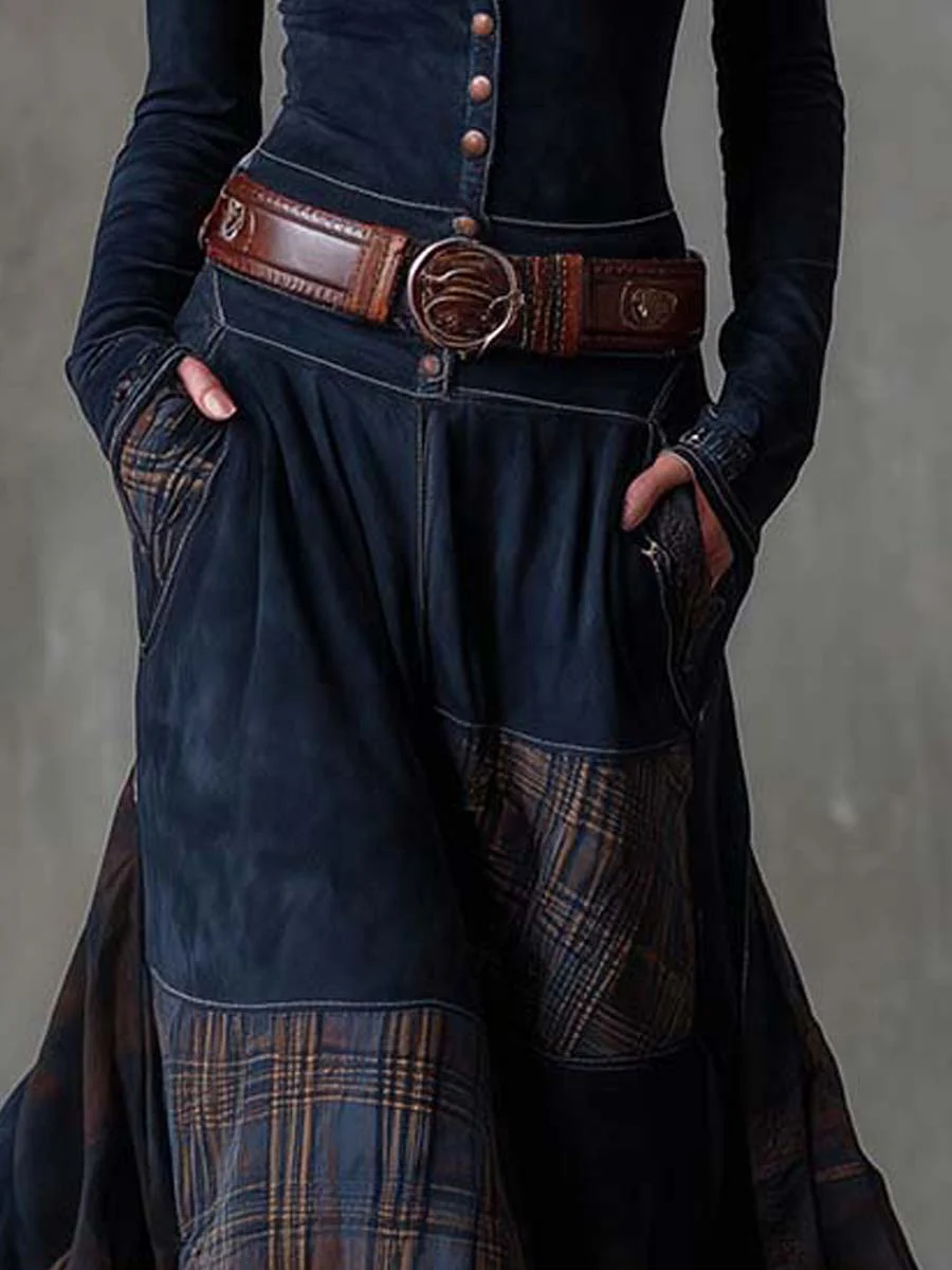 Jill – Robe Maxi Effet Suède Avec Ceinture