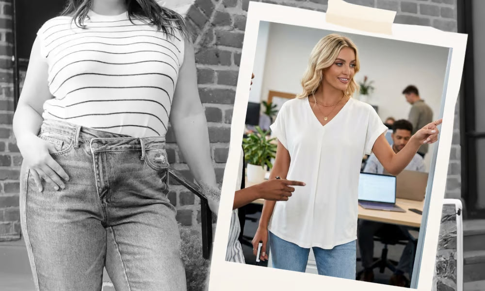 Diona - T-shirt V-Neck à Confiance Structurée