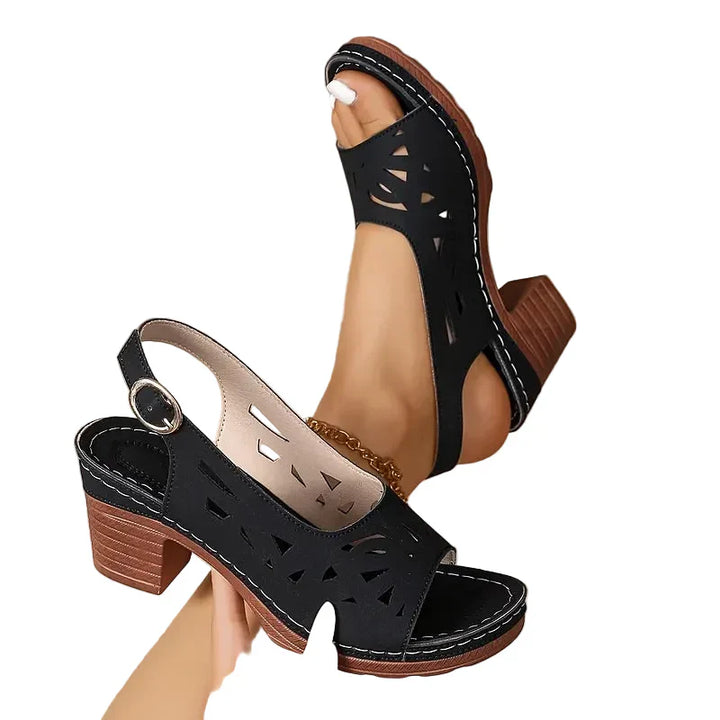 Crissy - Sandales à bride de cheville avec talon bloc