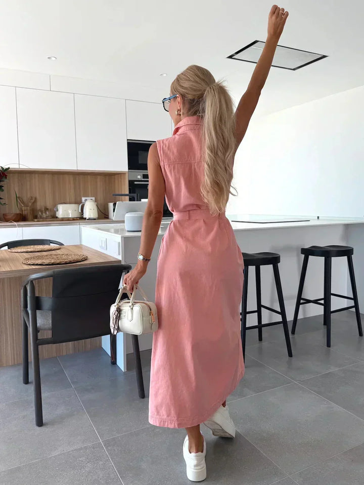 Madison - Robe en denim longue sans manches