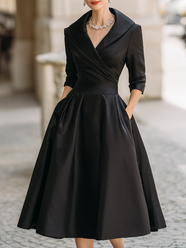 Leina - Robe Midi en Satin