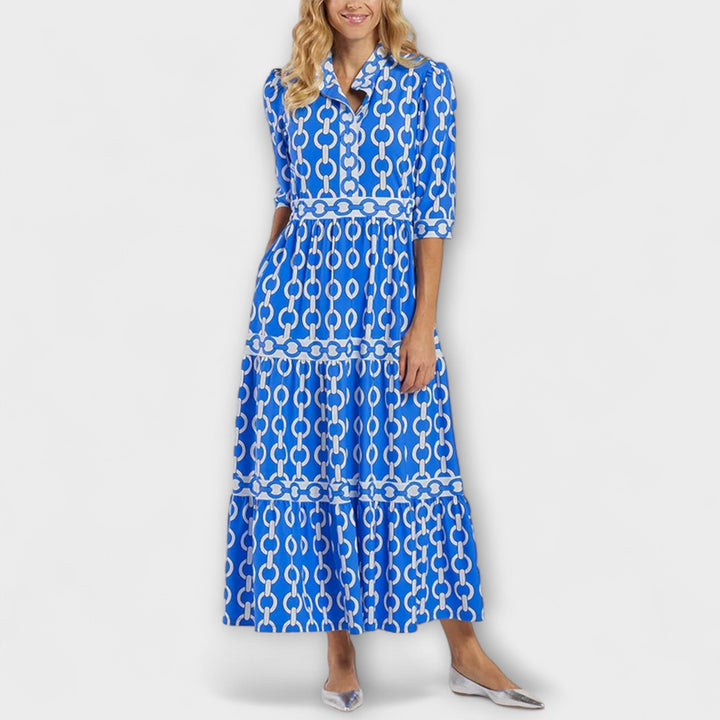 Elvira – Robe Midi avec Motif Chaîne