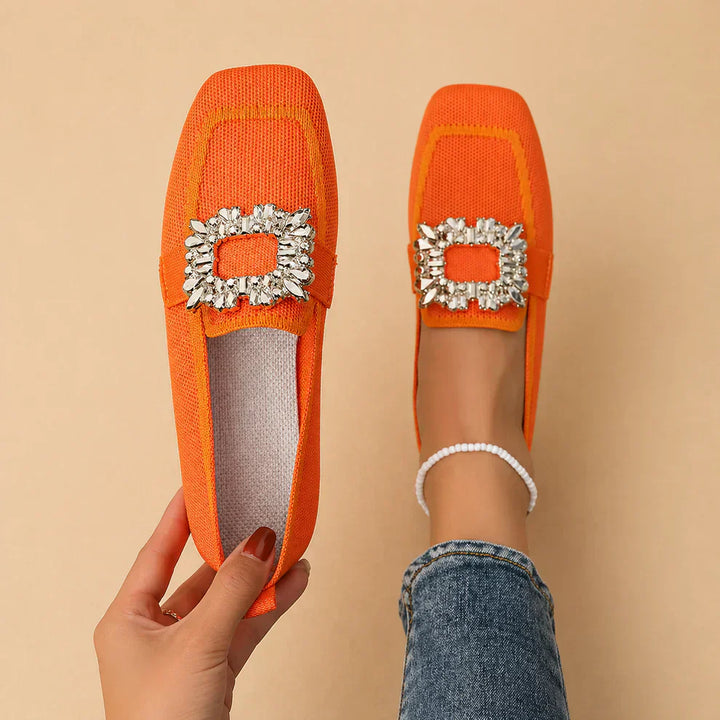 Elizabeth - Mocassins à Boucle en Cristal
