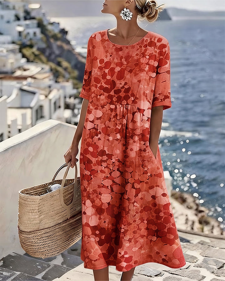 Herra – Robe Midi Florale Aquarelle