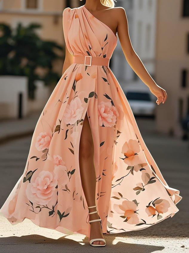 Erica - Robe Maxi Fleurie Vert Clair