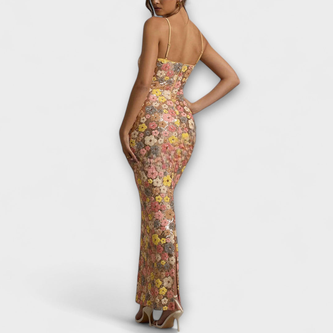 Elaira – Robe Maxi Pailletée avec Fente
