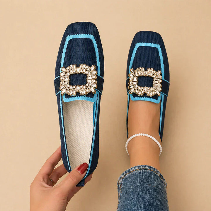 Elizabeth - Mocassins à Boucle en Cristal