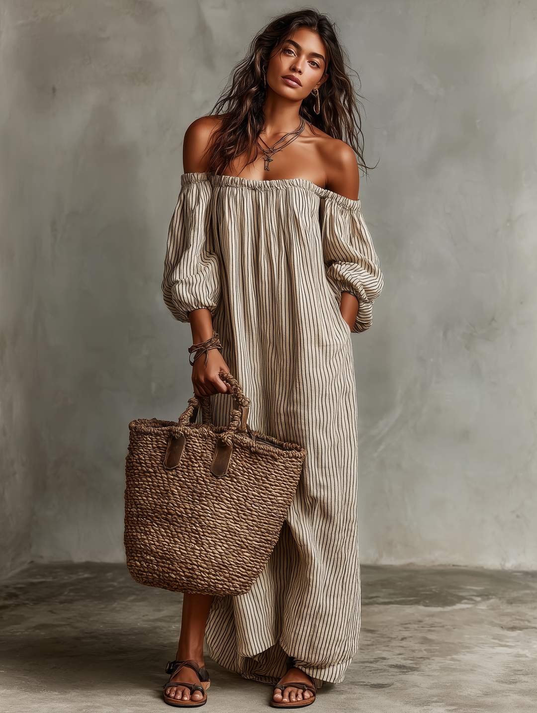 Carmen | Robe longue avec design décolleté