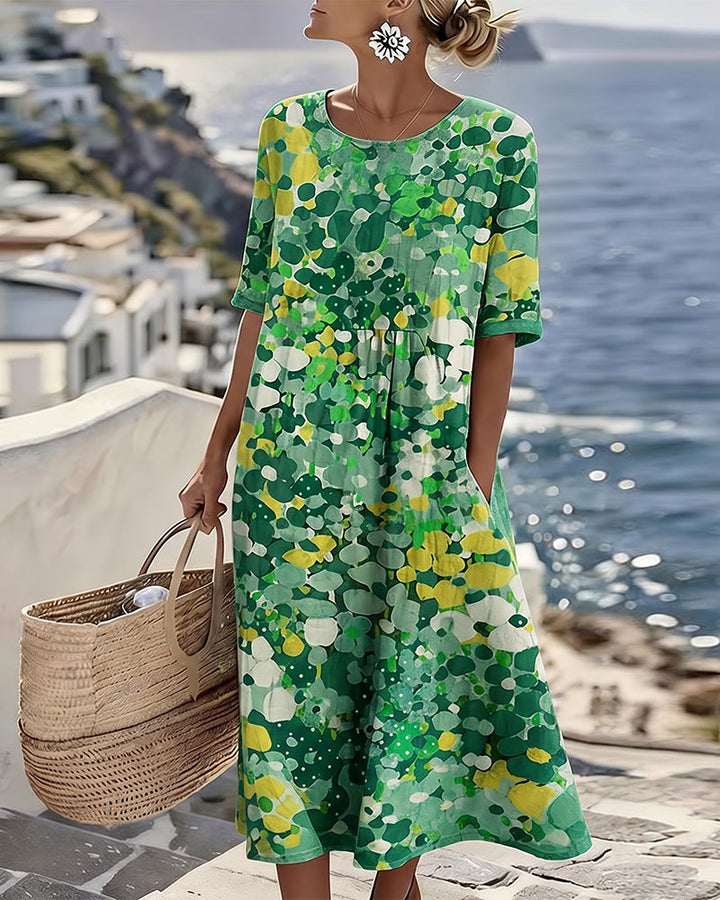 Herra – Robe Midi Florale Aquarelle