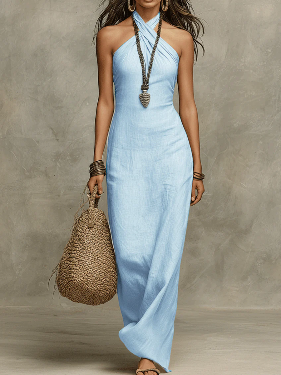 Leona - Robe Maxi Vintage Élégante