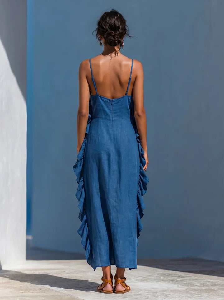 Harra - Robe Maxi Fluide avec Détails Volants