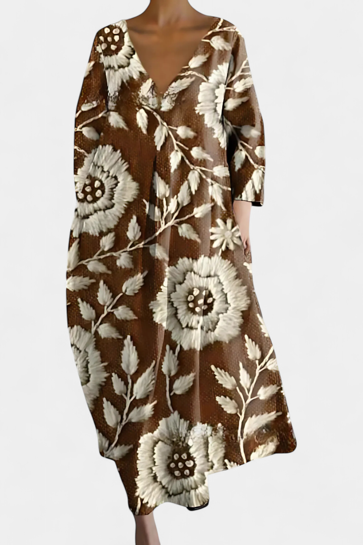 Isalinde | Robe V-neck Confortable