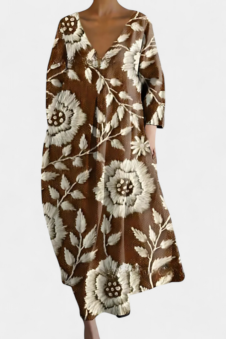Isalinde | Robe V-neck Confortable