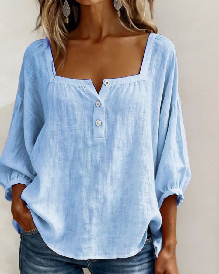 Fiona - Blouse en Coton Lin Aérée