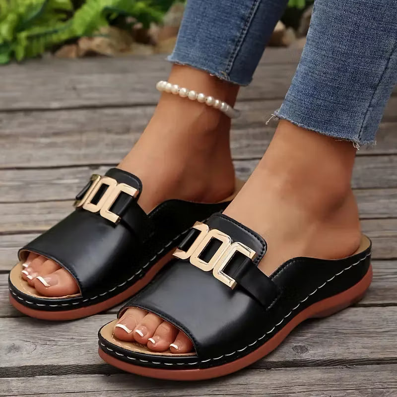 Marjorie – Sandales de confort à talon orthopédique