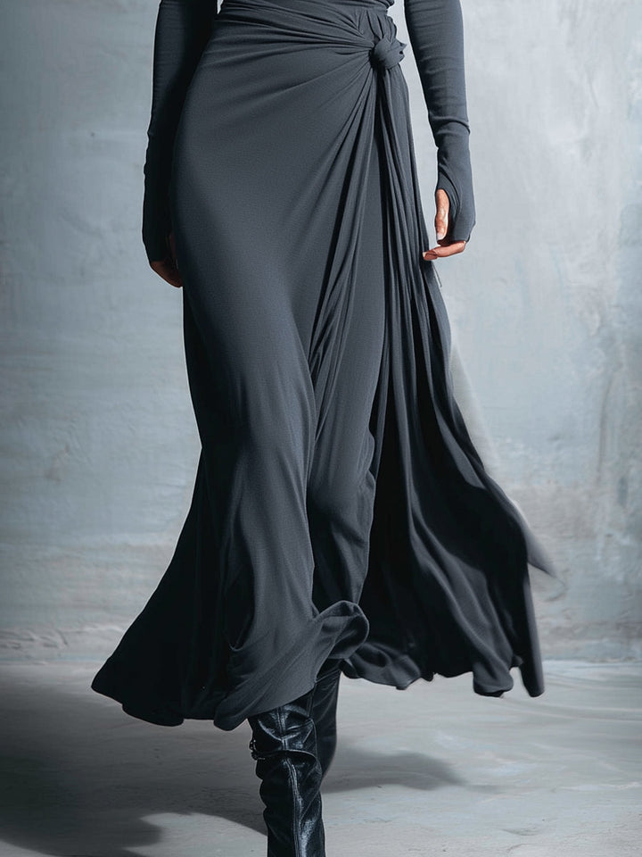 Zofia - Robe Maxi avec Nœud Latéral