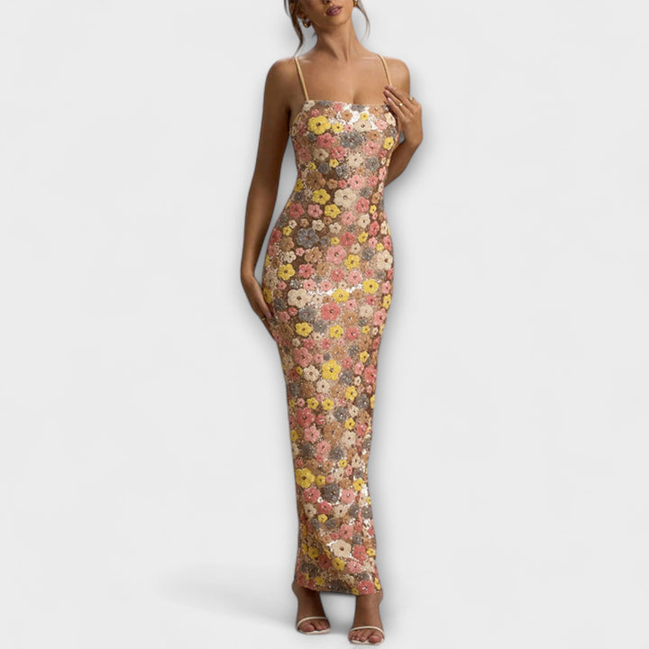 Elaira – Robe Maxi Pailletée avec Fente