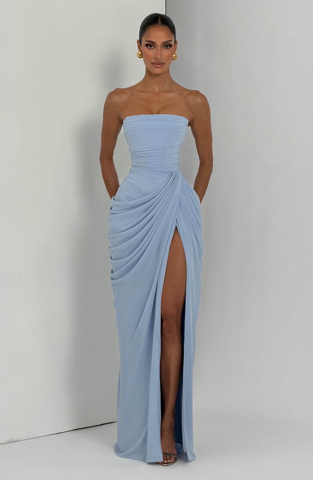 Lolita - Robe Maxi Sans Bretelles avec Corset