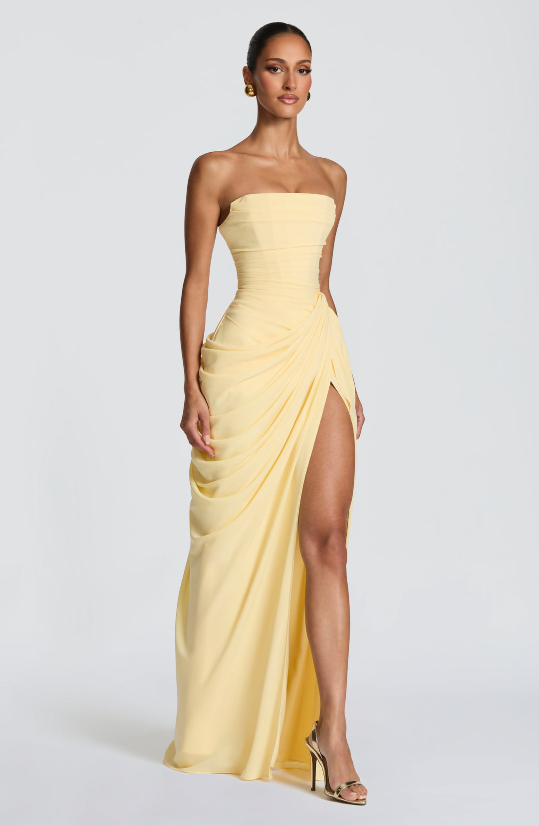 Lolita - Robe Maxi Sans Bretelles avec Corset