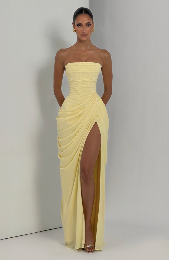Lolita - Robe Maxi Sans Bretelles avec Corset