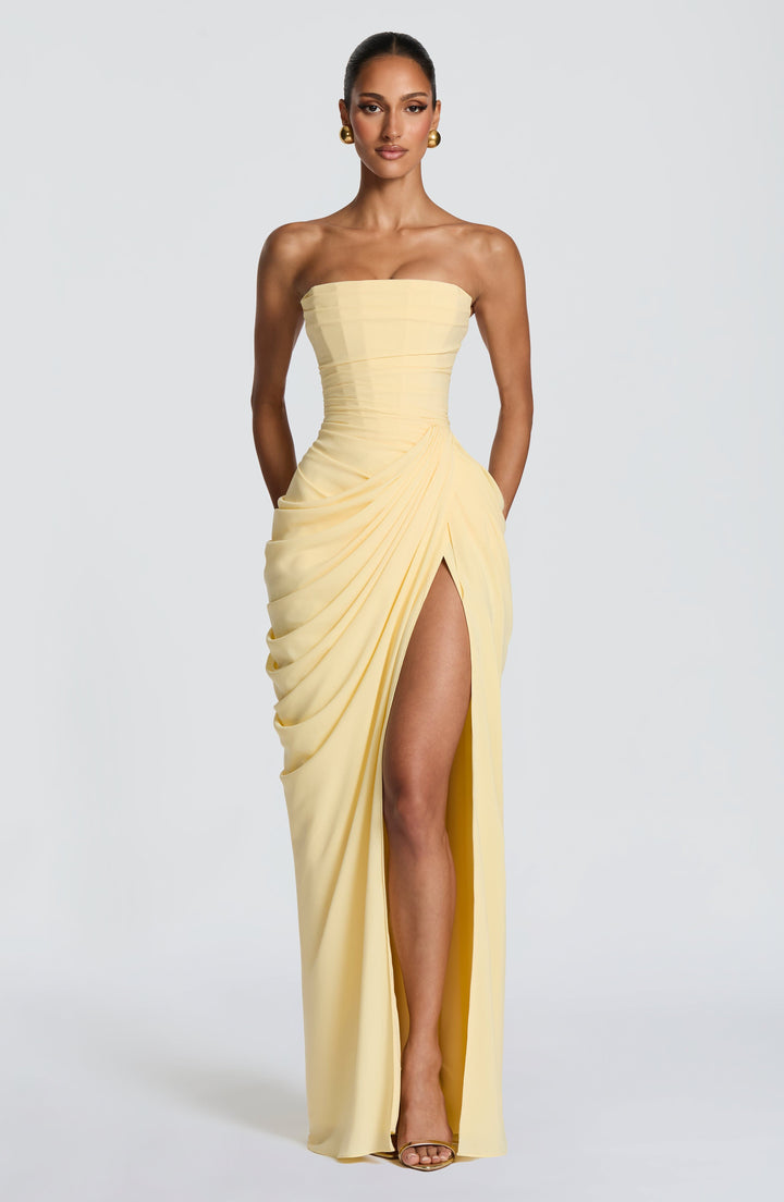 Lolita - Robe Maxi Sans Bretelles avec Corset