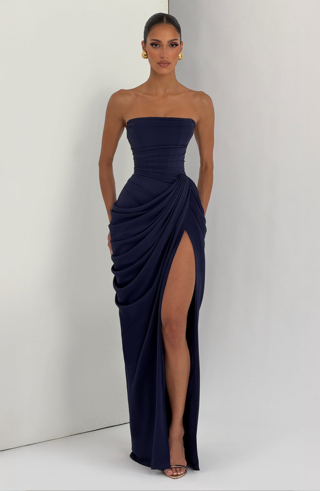 Lolita - Robe Maxi Sans Bretelles avec Corset