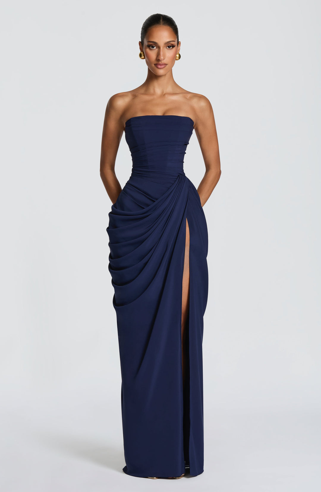 Lolita - Robe Maxi Sans Bretelles avec Corset