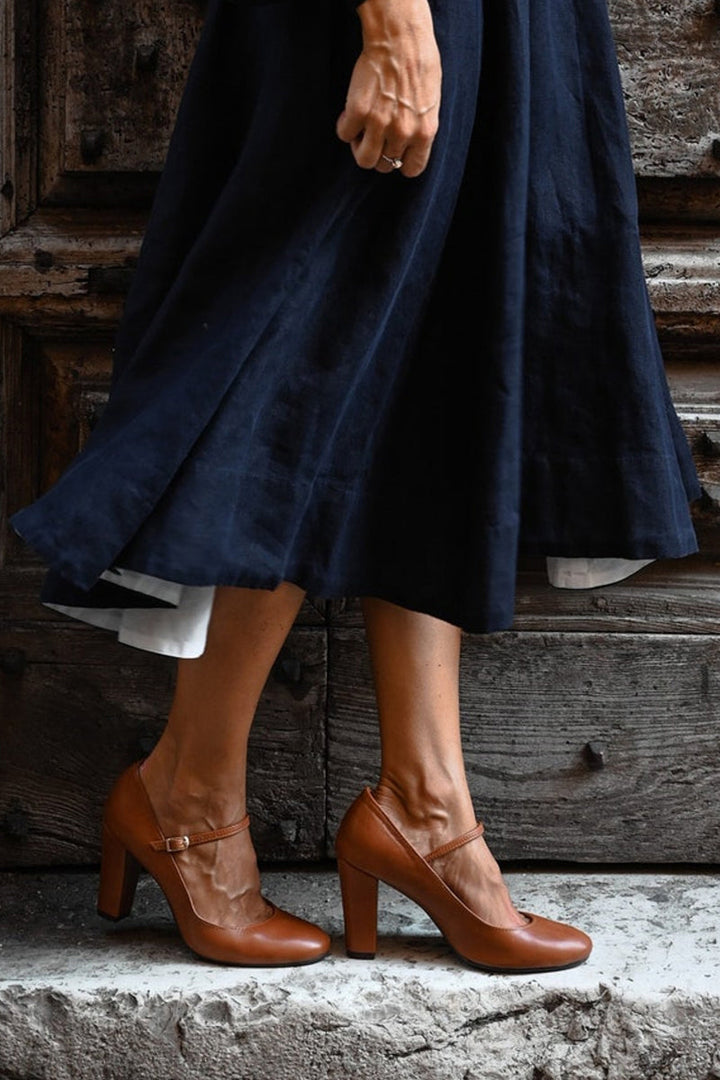 Elizabeth | Sandales à Talons Bas Confortables pour Usage Quotidien