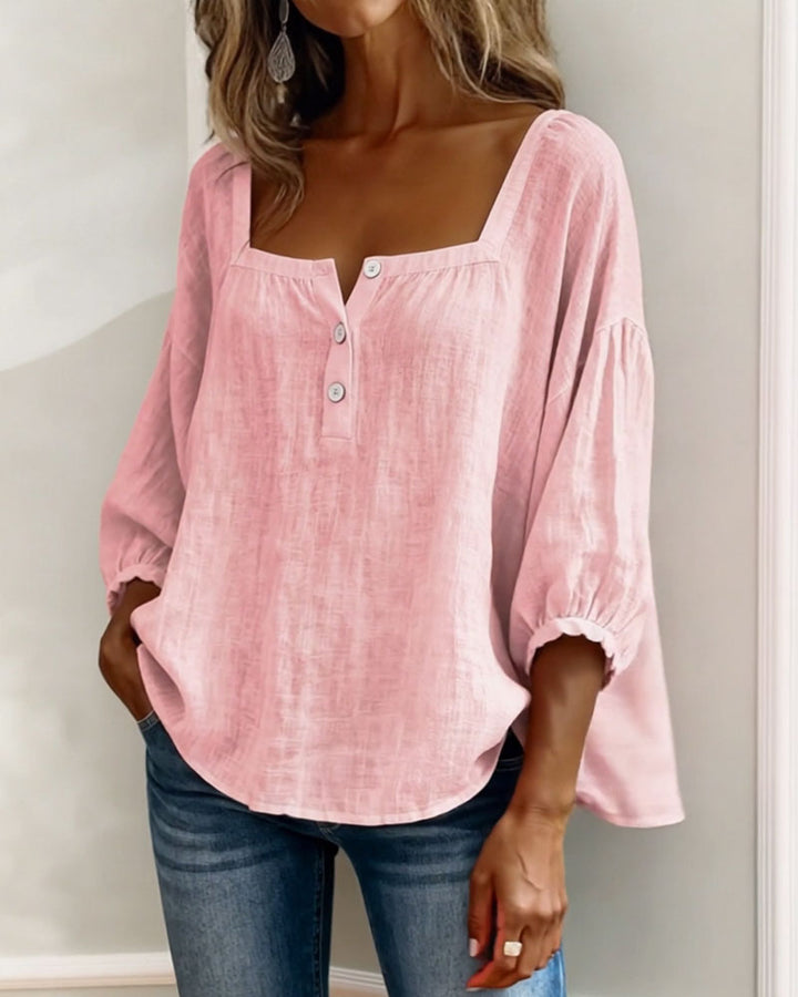 Fiona - Blouse en Coton Lin Aérée