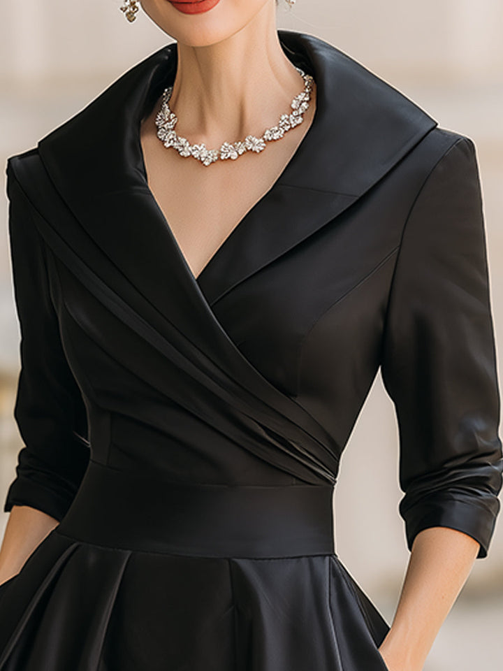 Leina - Robe Midi en Satin